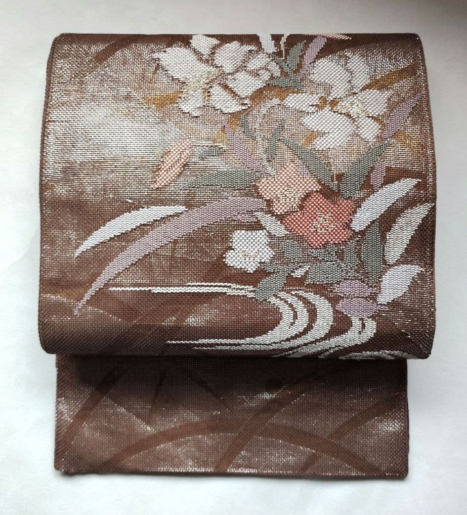 V407 ○高級 正絹 全通 袋帯 花兎 【帯の紹介 #87】花兎文様／神坂雪佳