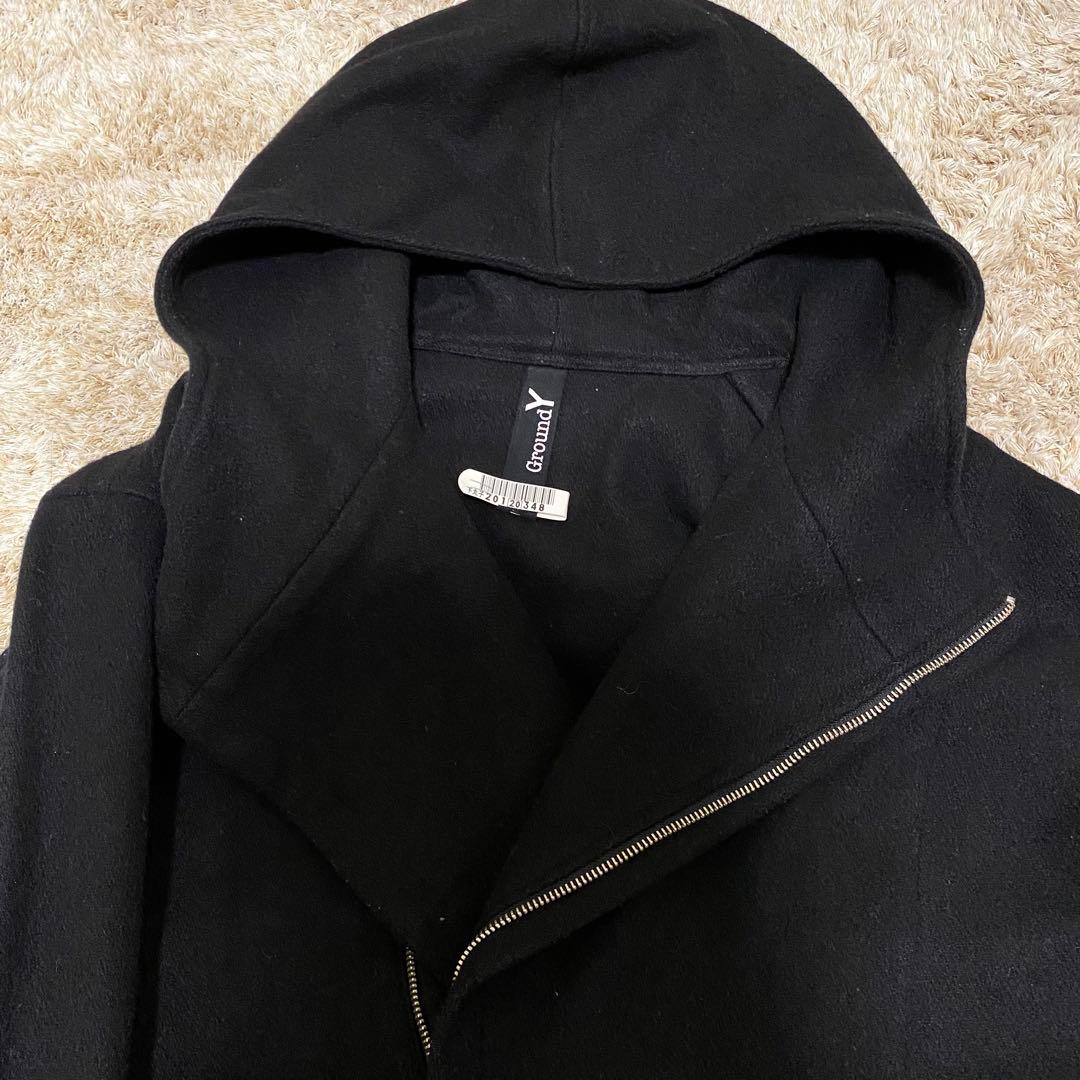 Ground Y ヨウジヤマモト インディアフラノ ダブルフーデットコート 3