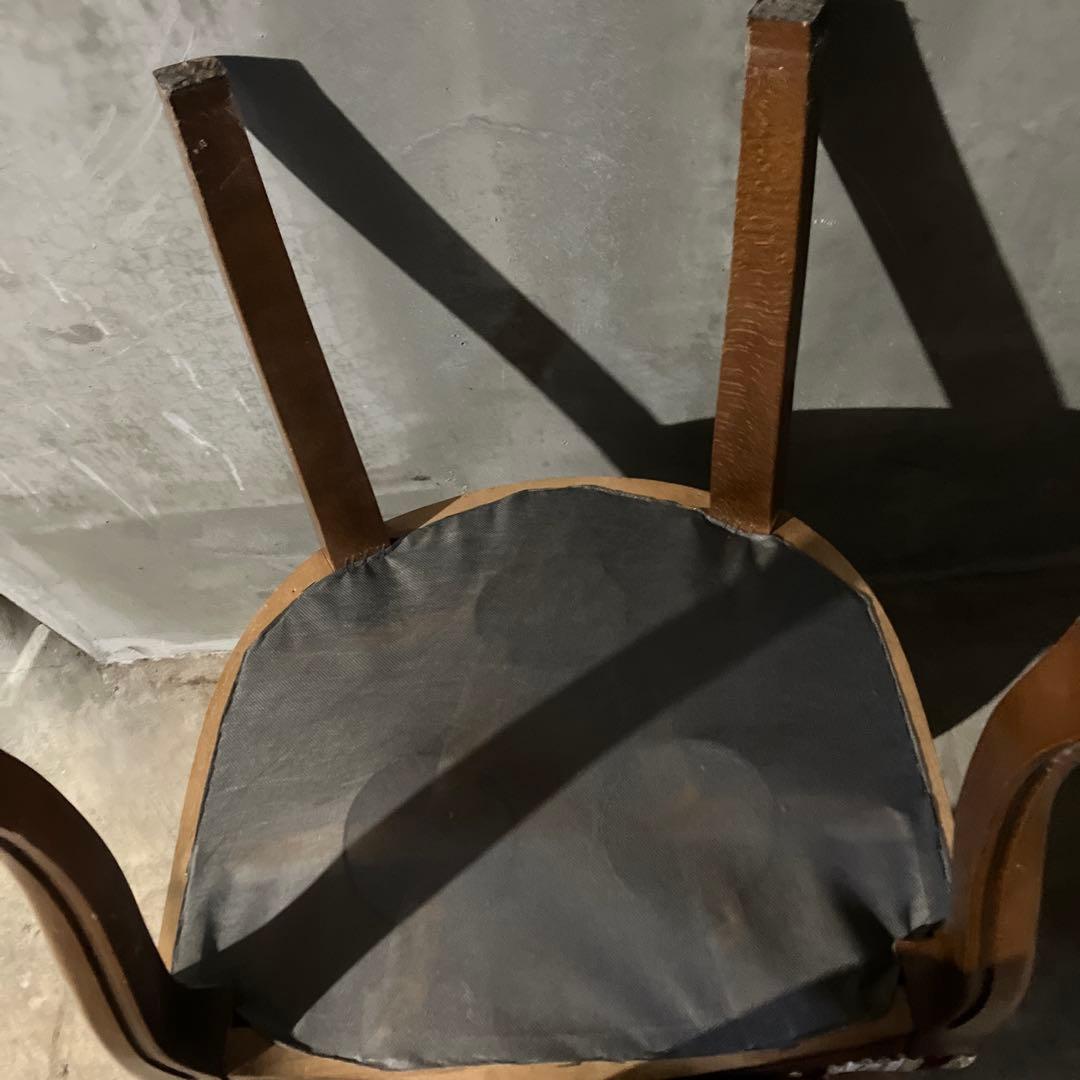 アンティーク 西洋 ダイニングチェア ストライプ レッド ヴィンテージ