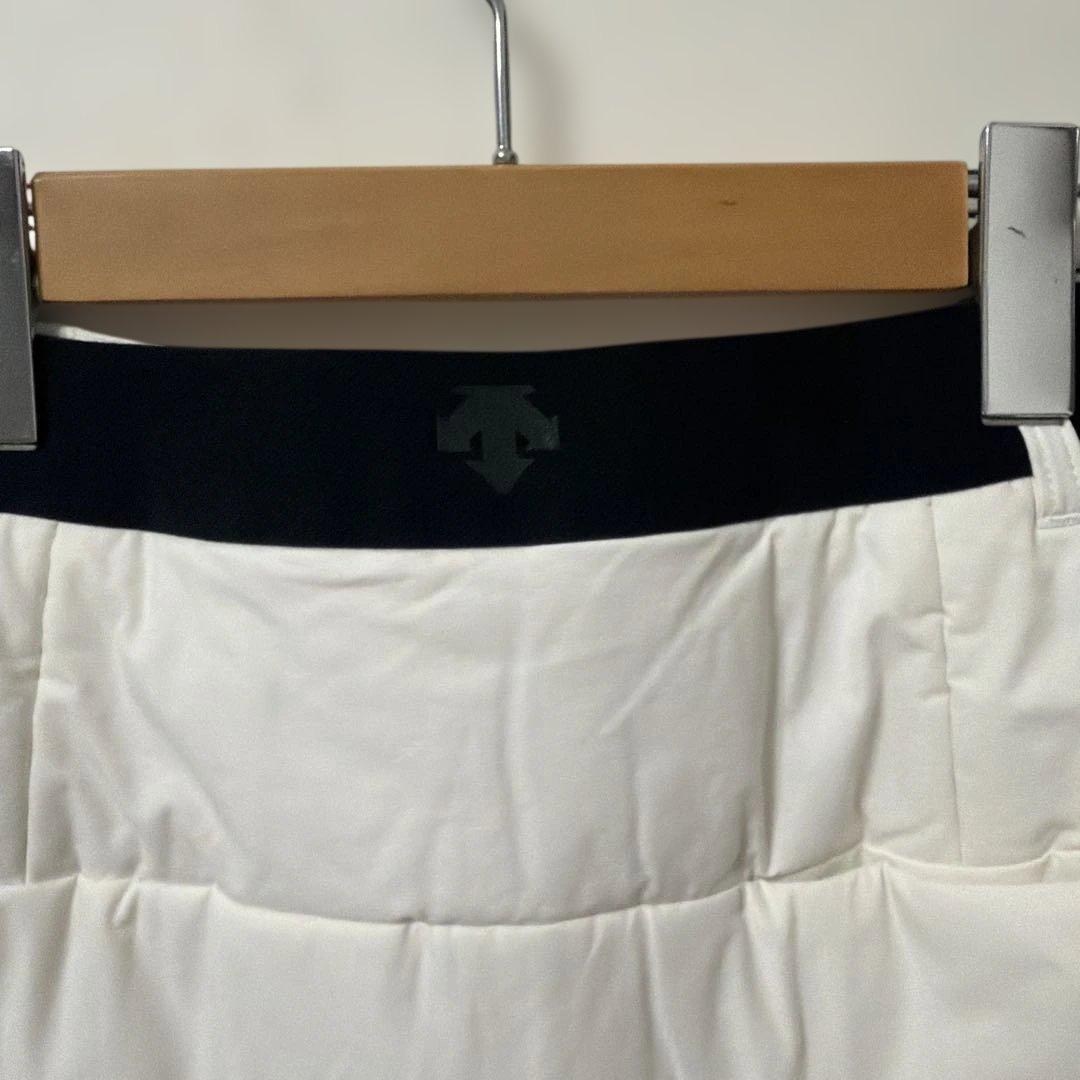 【美品】DESCENTE ホワイトキルティングスカート　M