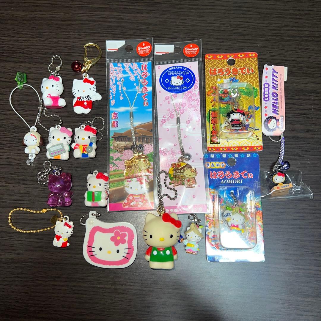 平成レトロ 当時もの ハローキティ キーホルダー 16個セット