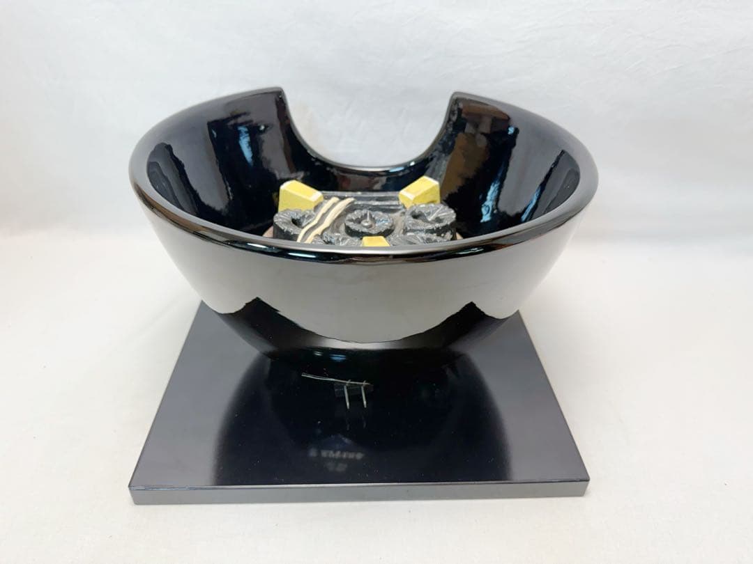 茶道具 野々田商店製 黒真塗風炉型 電熱器 炭型ヒーター100V -400W元箱