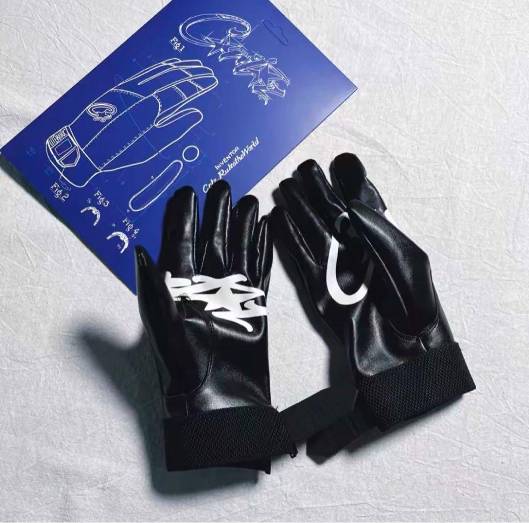 corteiz glove Black