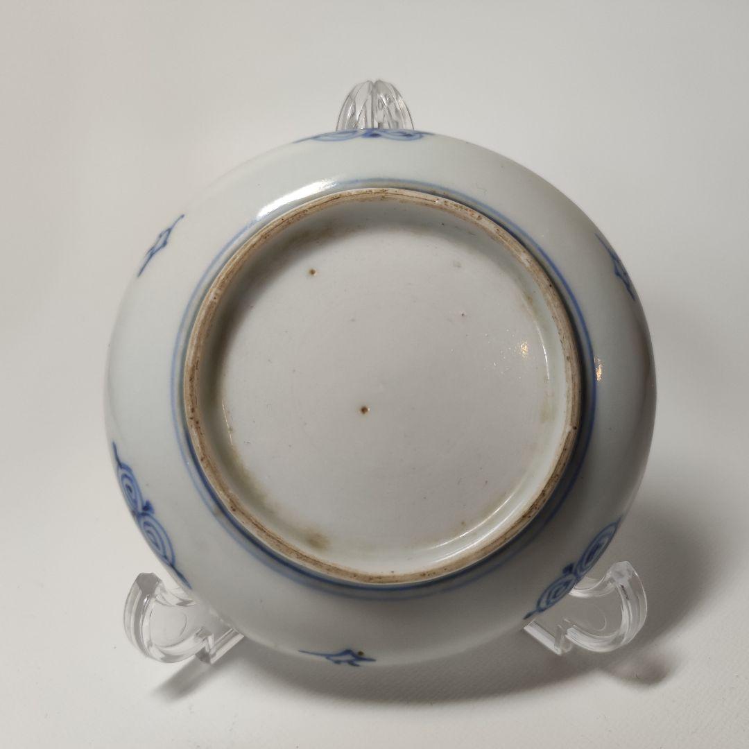 古伊万里 葦鷺文三寸皿 六客