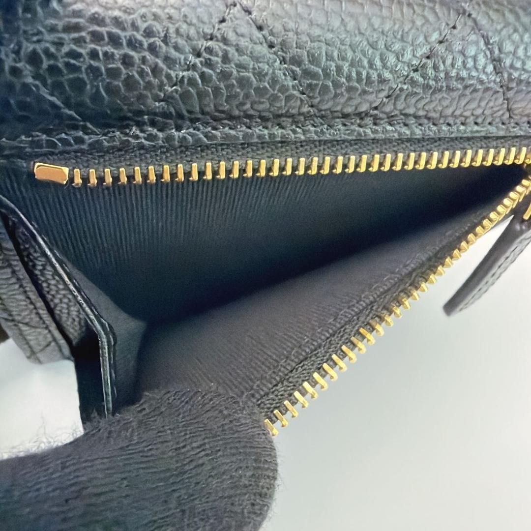 【yukari】シャネル ココマーク マトラッセ 三つ折り財布 コンパク