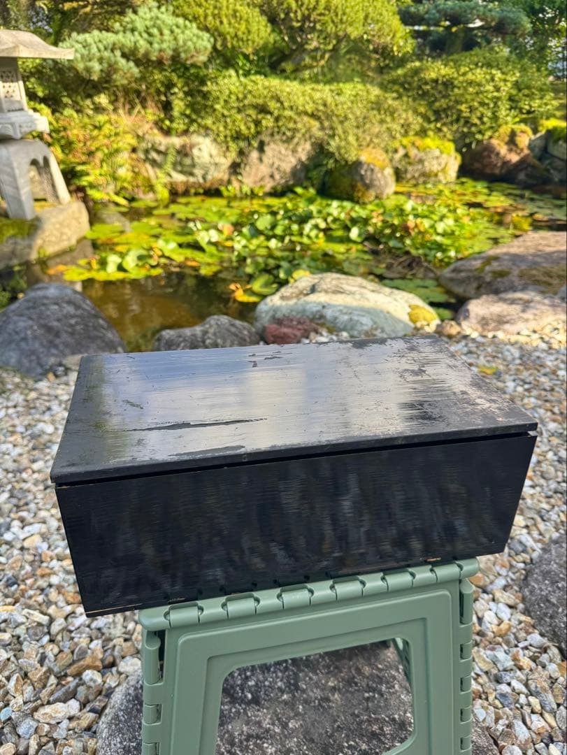 美品　漆塗り　会津塗り　茶碗　龍2客セット