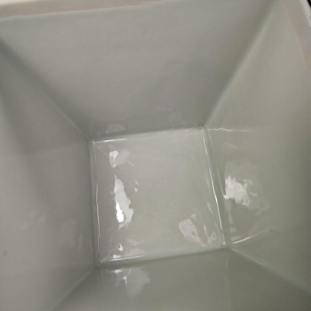 イ603 水指『平安 徳泉造』『染付四方方花鳥文 水指 共箱』茶道具