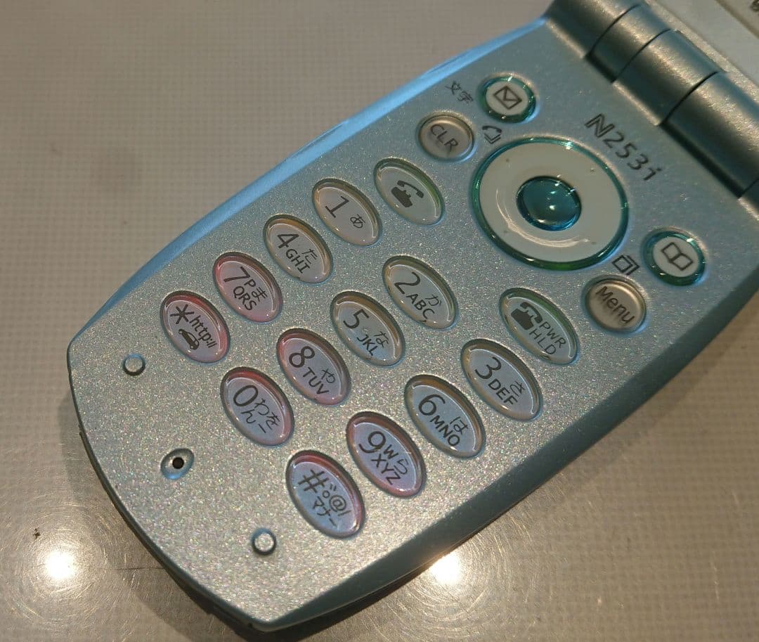 レア 美品 kawaii ドコモ N253i ブルー ガラケー プーさん 携帯 - メルカリ