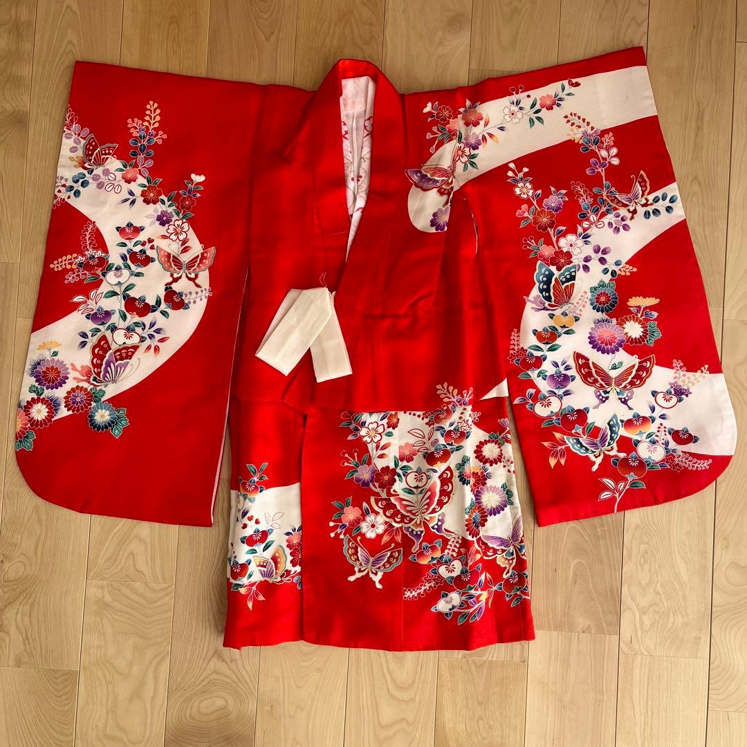 着物　被布　セット　正絹　七五三　三歳　女の子
