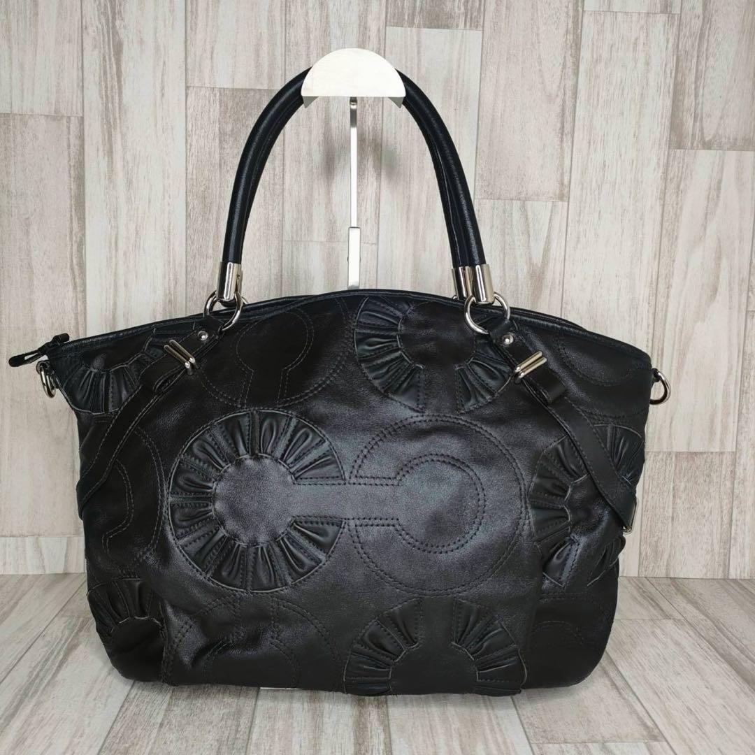 55 COACH コーチ　レザー　2WAY ハンドバッグ　ショルダーバッグ