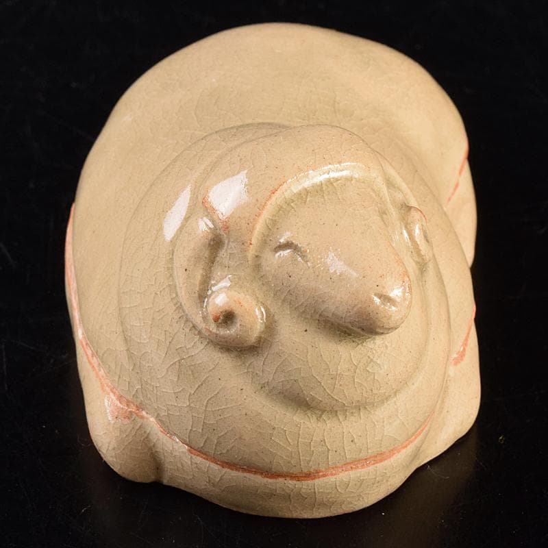 茶道具 萩焼 泥華窯造 十三代坂田泥華 羊香合 共箱 N R7613 - メルカリ