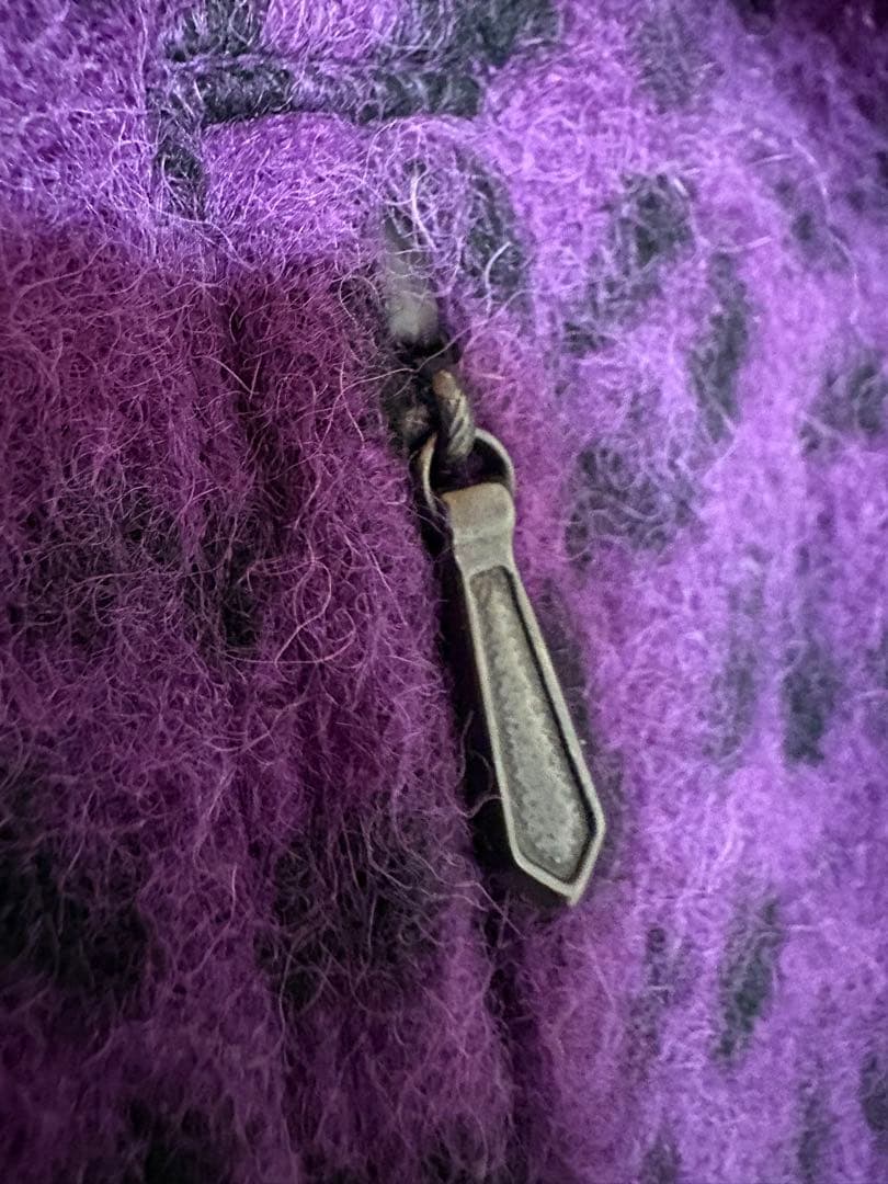 ニードルス×ビームス別注 アニマル柄 ジップジャケット パープル