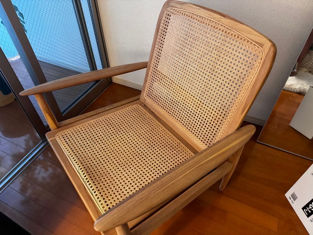 ZARA HOME チーク＆ラタン アームチェア ラウンジチェア - メルカリ