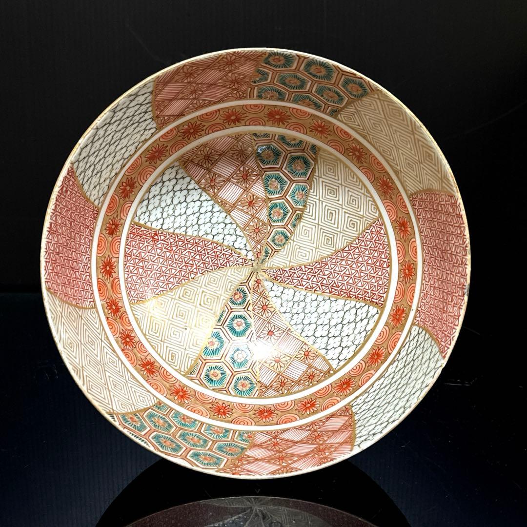 極上 幕末〜明治期 古伊万里 細密染錦金蘭彩色捻紋 盃洗 鉢 - メルカリ