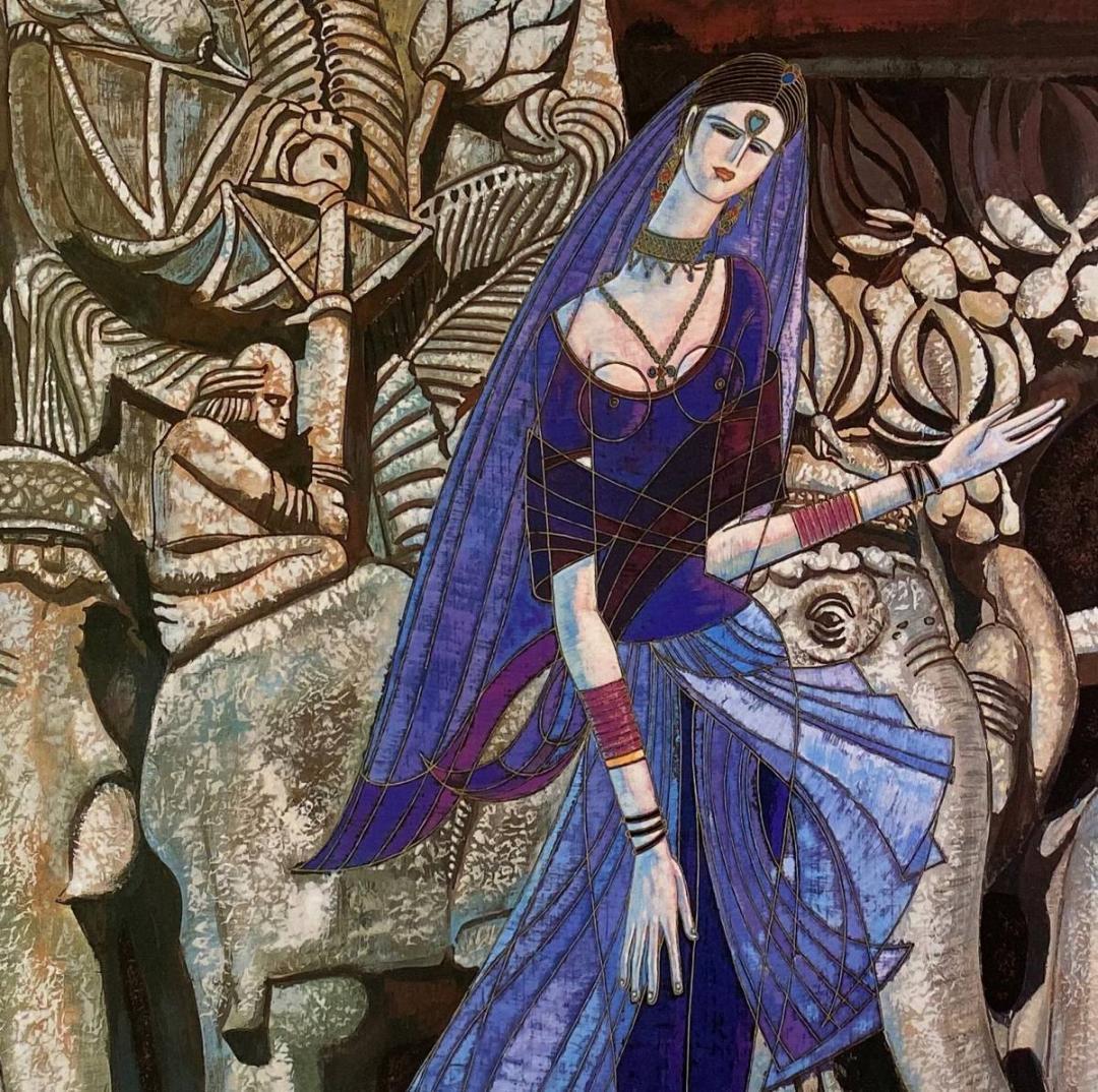 丁紹光、『黄金時代』、希少画集画、ティンシャオカン、新品額・額装付