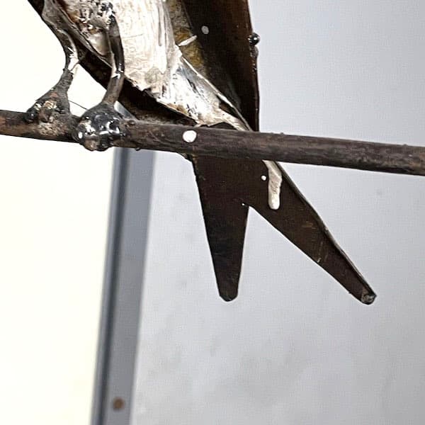 ビンテージ風 鳥のオブジェ ブリキバード 鉄の鳥 インテリア 置物 つばめ