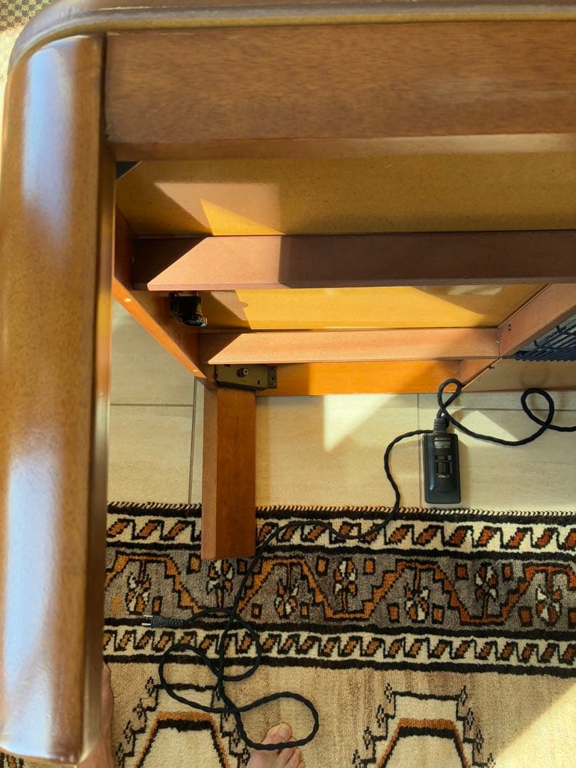 木製長方形電気こたつ 120×80×38㎝ DAIKEN製 送料8600円込み