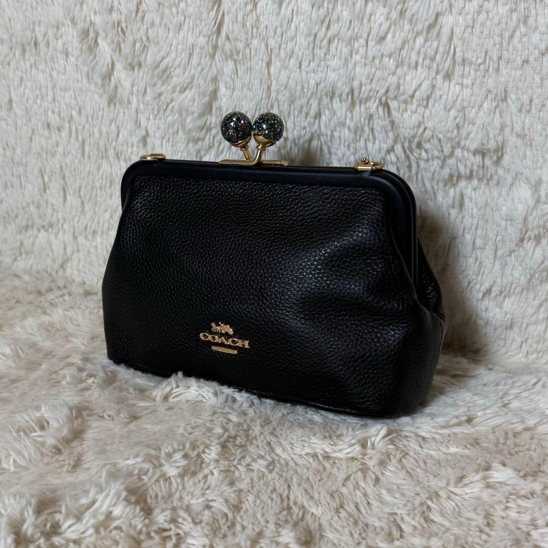 COACH コーチ キスロック がま口 チェーン ショルダーバッグ c1451