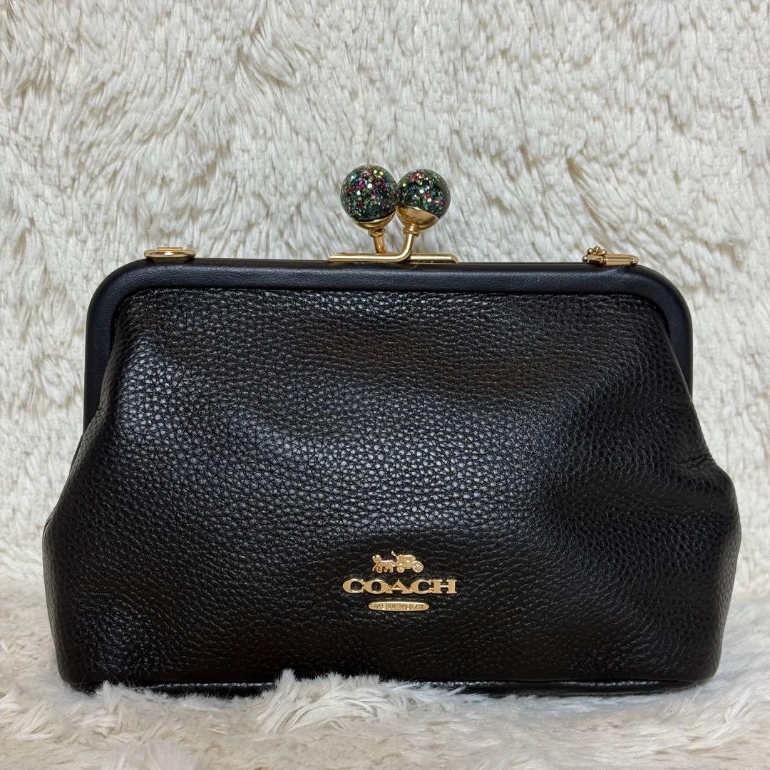 COACH コーチ キスロック がま口 チェーン ショルダーバッグ c1451