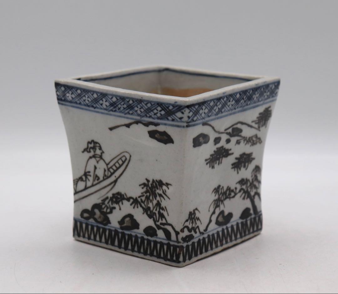 京都の名工　雍州乾山　角鉢　茶道具　共箱　送料込み250529