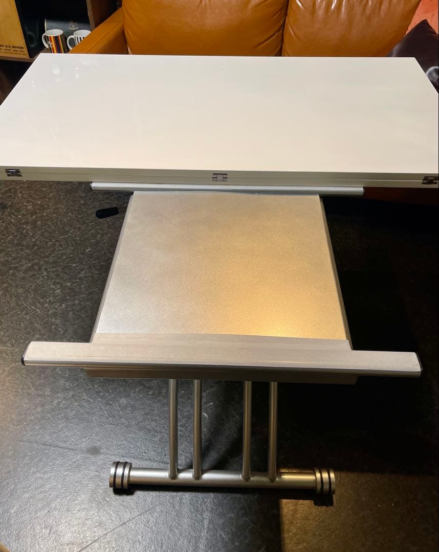 送料込み OZZIO サリスカンディ 昇降式テーブル 天板拡張 油圧式