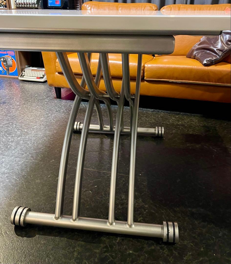 送料込み OZZIO サリスカンディ 昇降式テーブル 天板拡張 油圧式