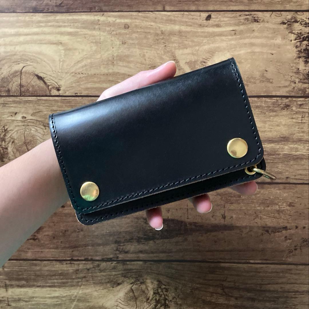 【お札を折らずに収納】北米ステアハイド トラッカーウォレット150（ミドル）3層