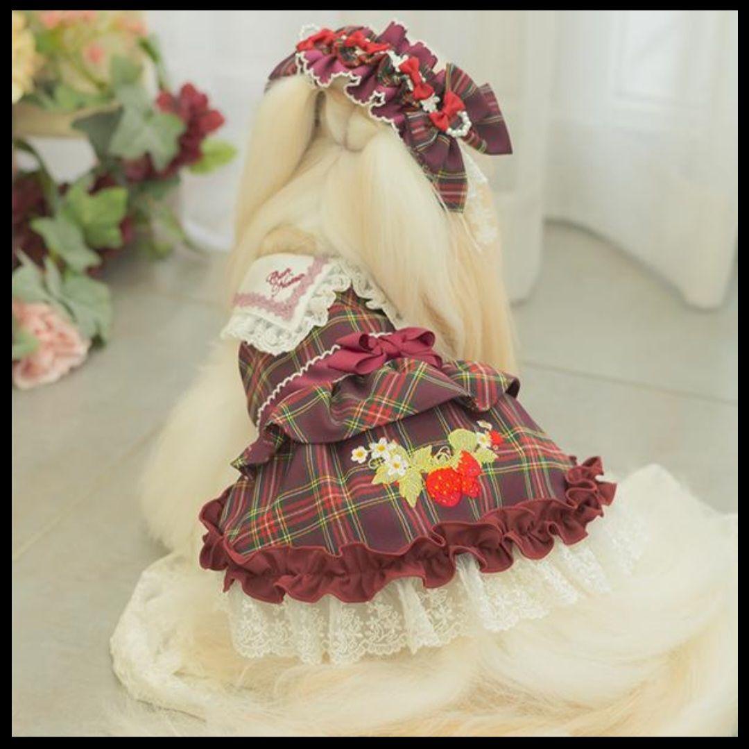 きゃんナナ 犬服 レトロいちごワンピースLサイズ - メルカリ