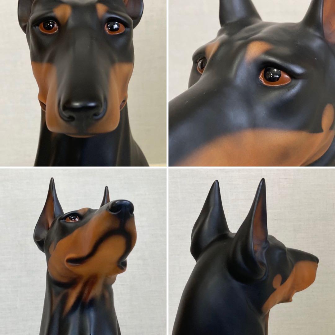 ドマン イタリア製⁇ ドーベルマン 陶器 犬 置物 オブジェ インテリア