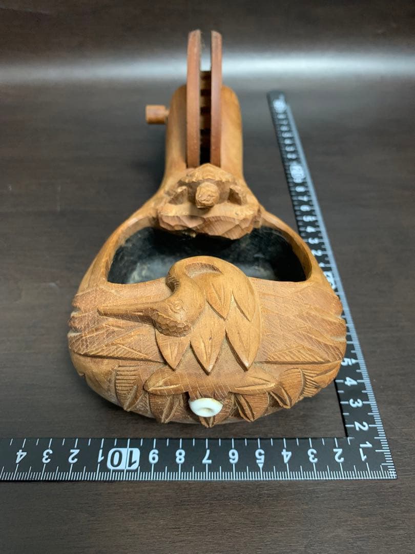 《高級！！美品》《送料無料》☆ 墨静 上鶴亀 手彫り墨壷　縁起物♪ ☆