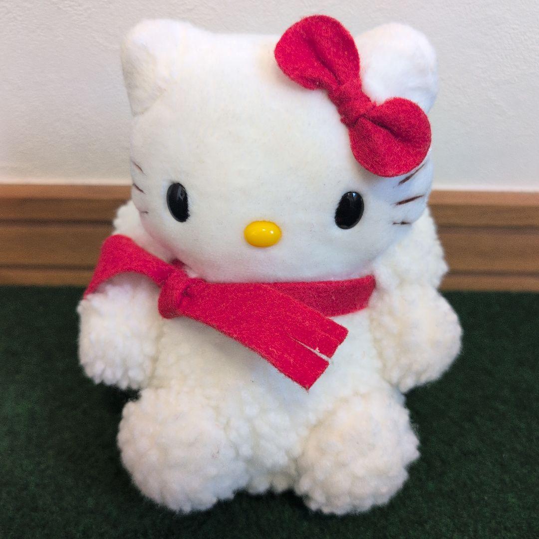 【激レア】ぬいぐるみ_ハローキティ_帽子クマ_サンリオ
