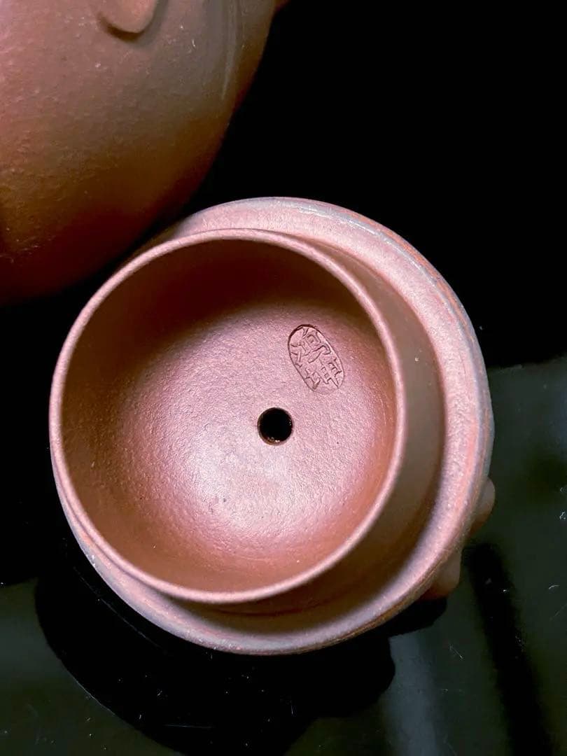 珍]急須 紫砂壺 南瓜モチーフ 在銘 工芸品 実用と鑑賞用 置物 日