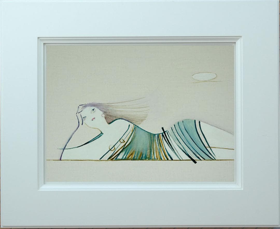 油絵 菅家令子 絵 絵画 インテリア 額付(黒) F3-041114 人物 女性