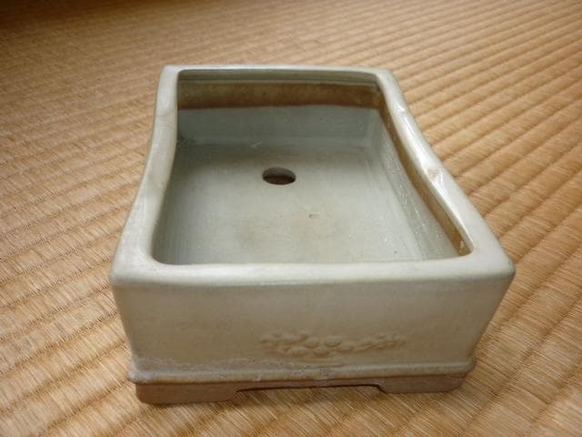 希少1960年頃◇水野正雄 陶翠 長方白交趾 蘭・菊・梅・竹「