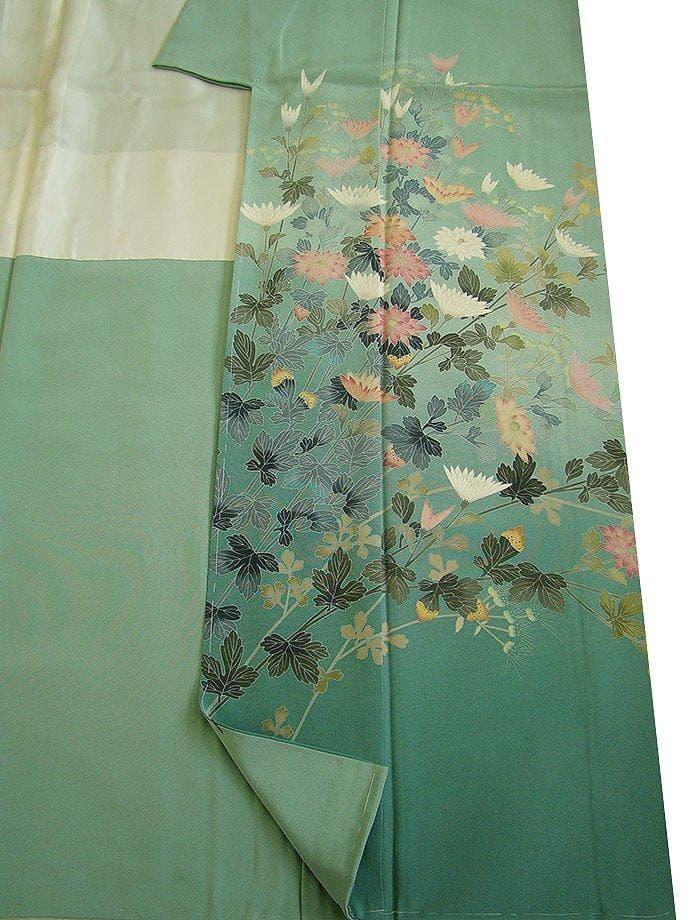 美品 ロング寸 作家物 本加工染 附下げ・訪問着 正絹 未使用 HH2191