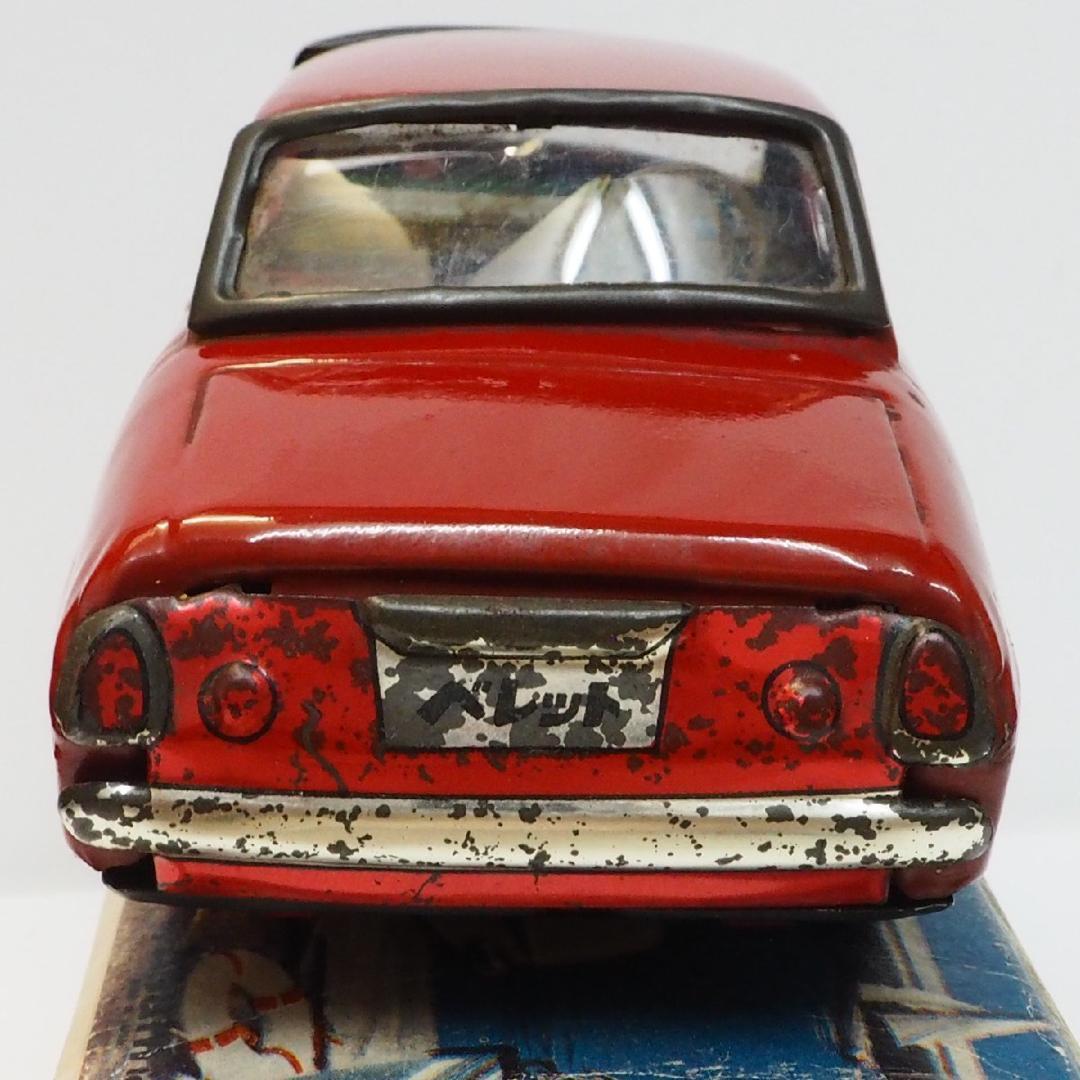 旭玩具【イスズ ベレット赤】ブリキtin toy carミニチュア自動車【箱付】