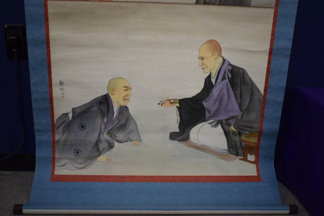 真作/観風/親鸞聖人/鬼/観音/人物/大幅/布袋屋掛軸HK-63