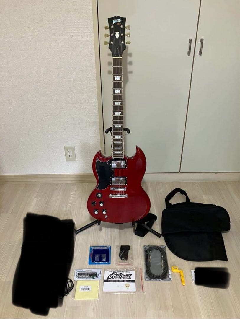 Blitz SGスタイル エレキギター レッド 左利き
