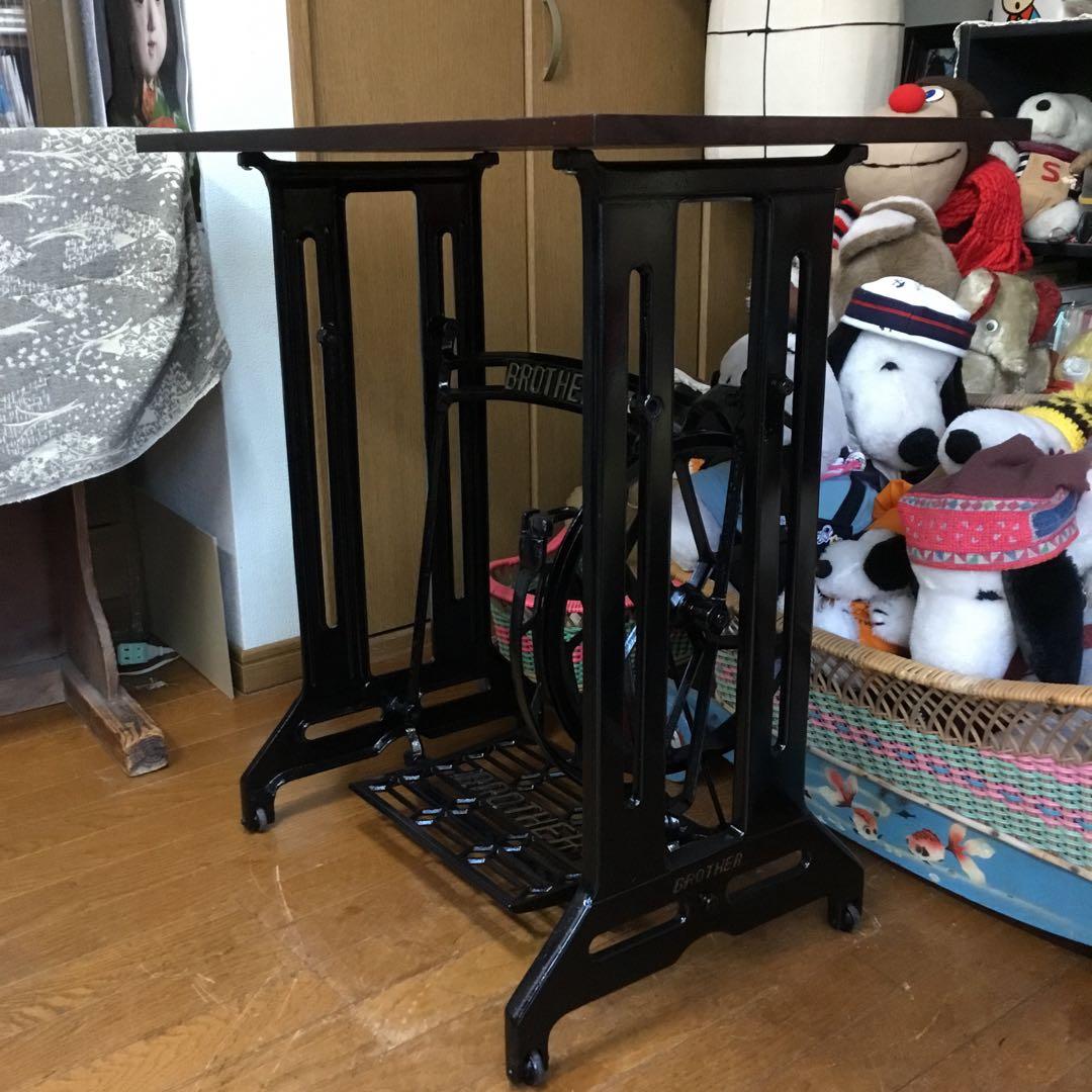 アンティーク※BROTHER 足踏みミシン脚のテーブル アイアン No.2