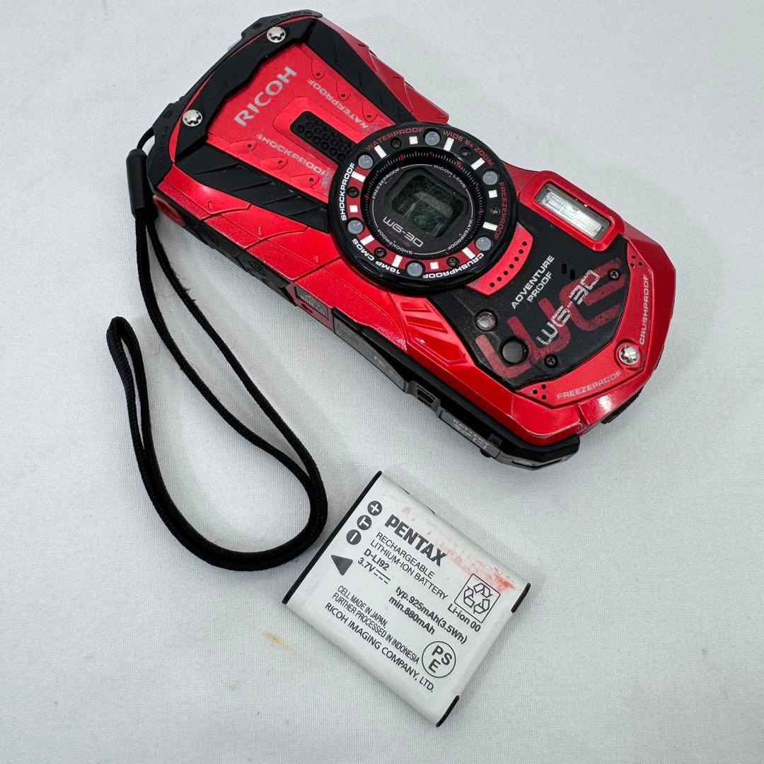 RICOH 防水デジタルカメラ RICOH WG-30 バーミリオンレッド現状品