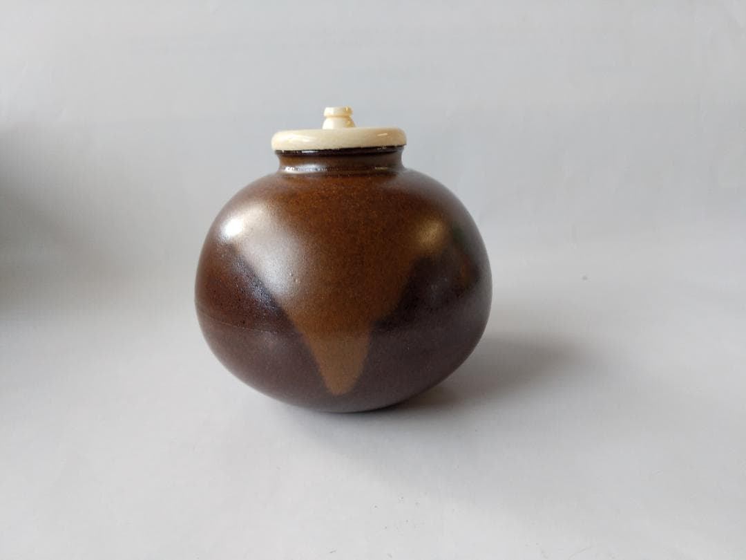 笹田有祥 摸 富士茄子茶入 大名物 仕覆 剣先緞子 御簾手モール 共箱 栞 新品