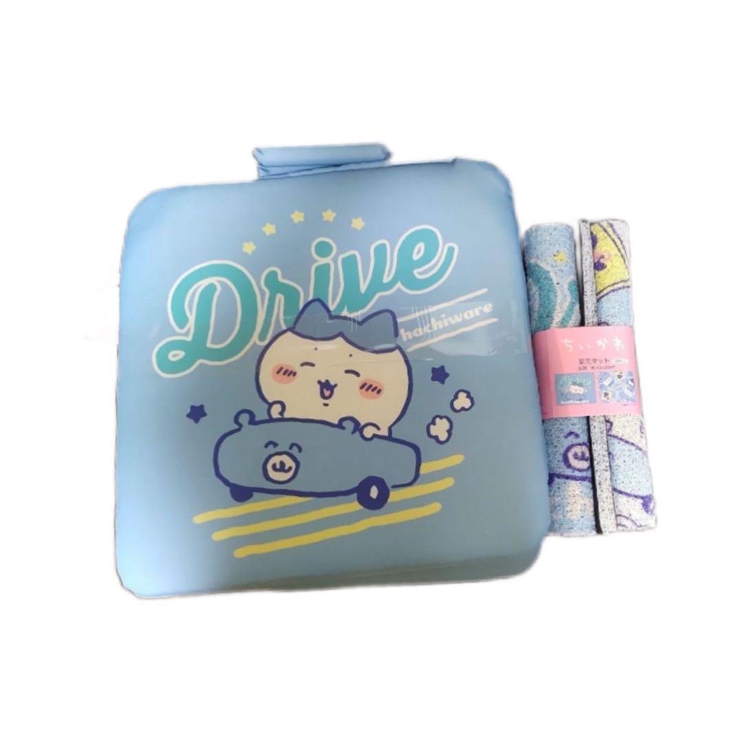 ちいかわ ハチワレ アベイル カー用品 シートクッション 足元マット セット