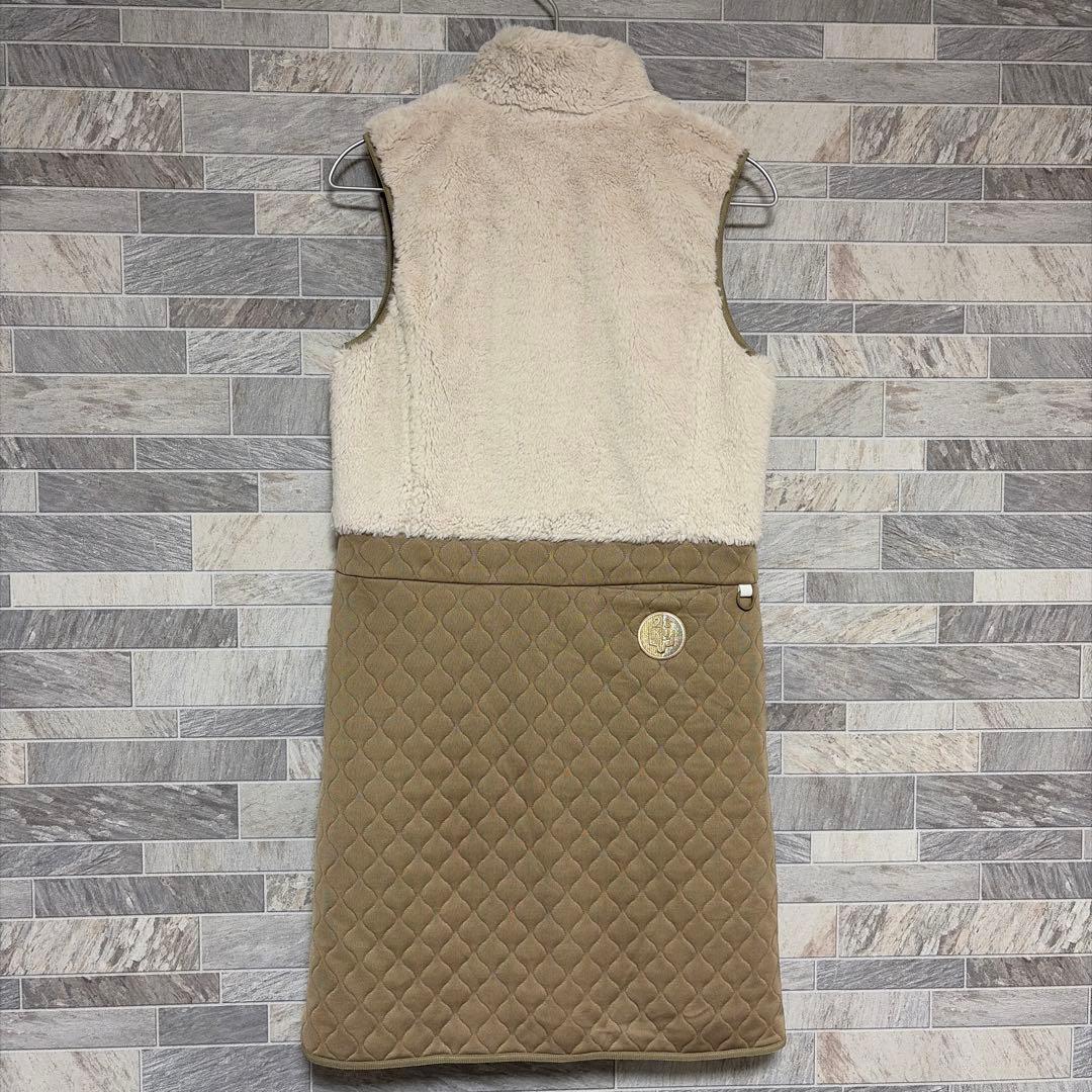 23区GOLF フェイクファー キルト ワンピース レディース ゴルフ 防寒