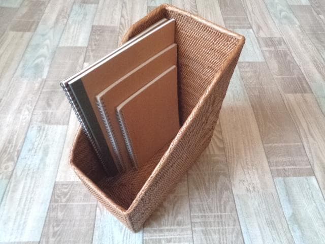 マガジンラック●無地●アタ●バリ島●1045.1●ブックケース●アジアン雑貨