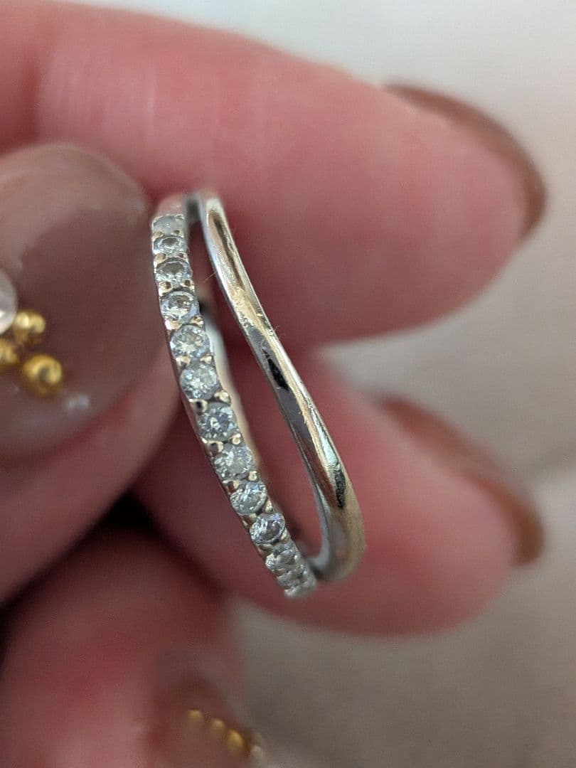 ヴァンドーム青山　K18WG ダイヤ　リング