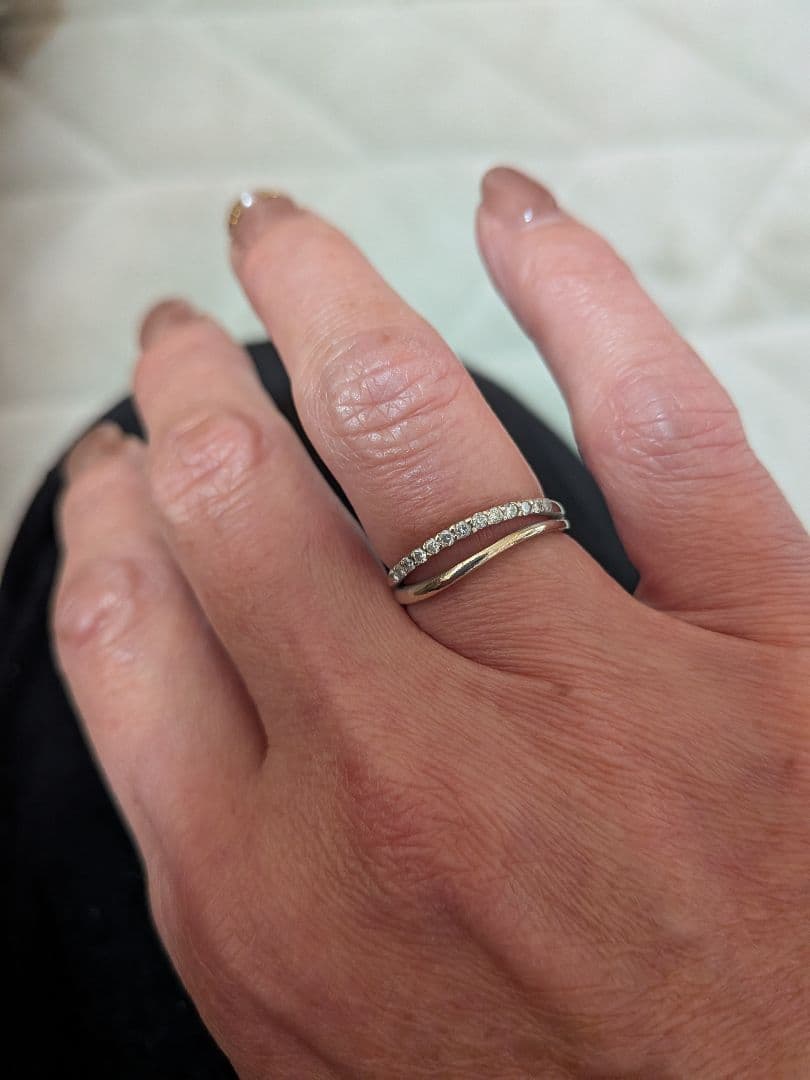 ヴァンドーム青山　K18WG ダイヤ　リング