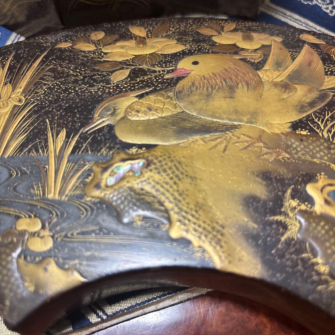 金箔の鳥の絵柄 漆器 重箱（オブジェ等で鑑賞お勧め