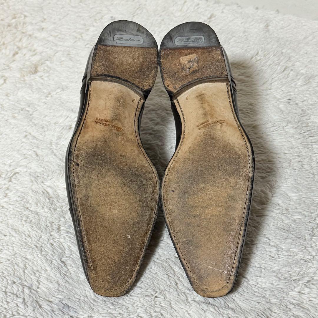 ⭐️極美品⭐️　santoni　ビジネスシューズ　ストレートチップ　ブラック