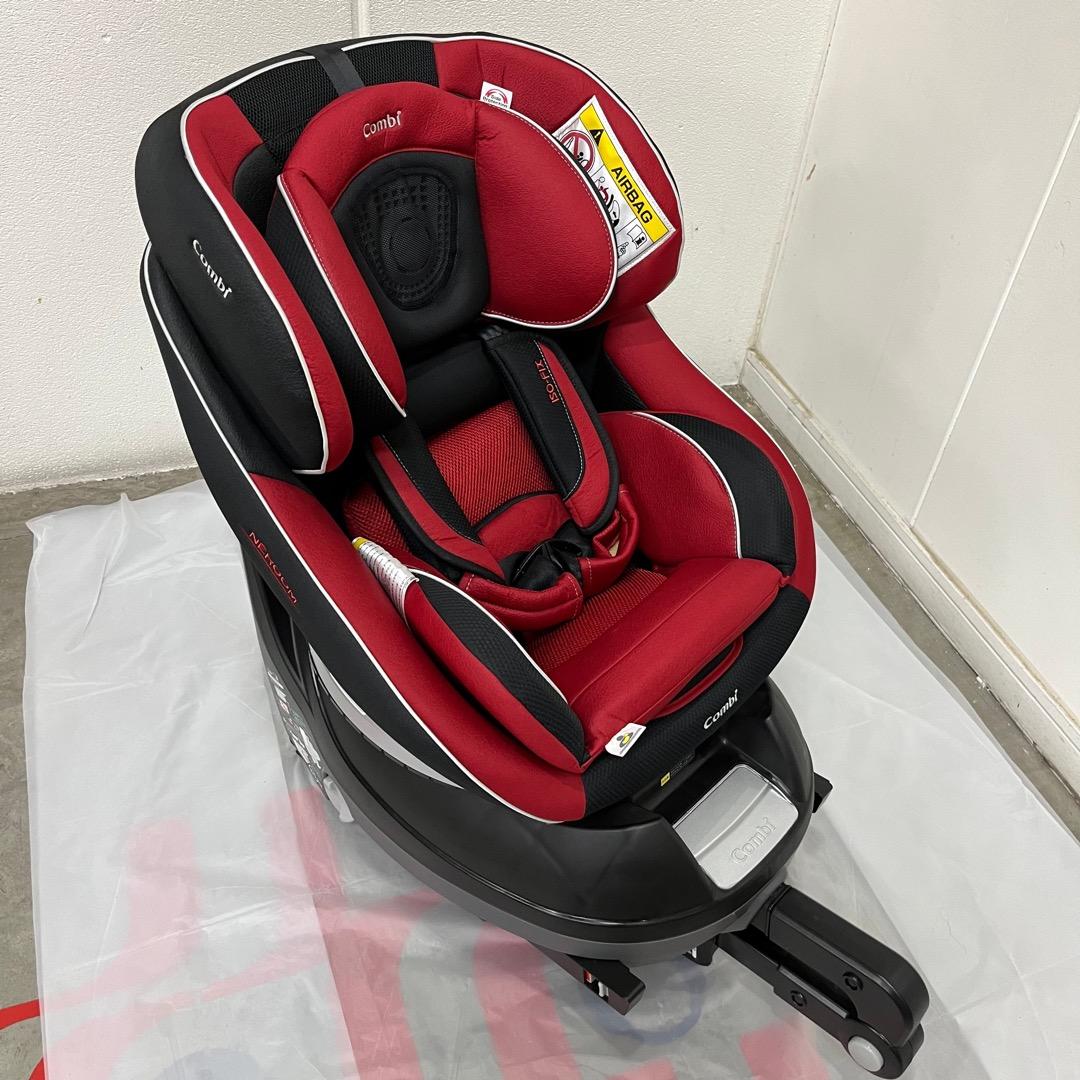 Combi ネルーム ISOFIXレザーレッドチャイルドシートエッグショック