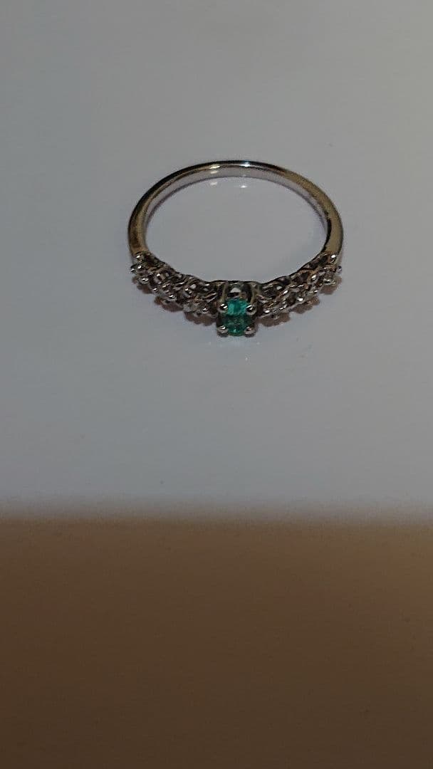 ば*✨様 希少石　pt999パライバトルマリン0.1ctダイヤリング